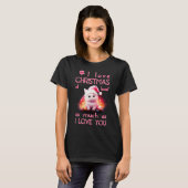 T-shirt Chat d'amour doux rose (Devant entier)