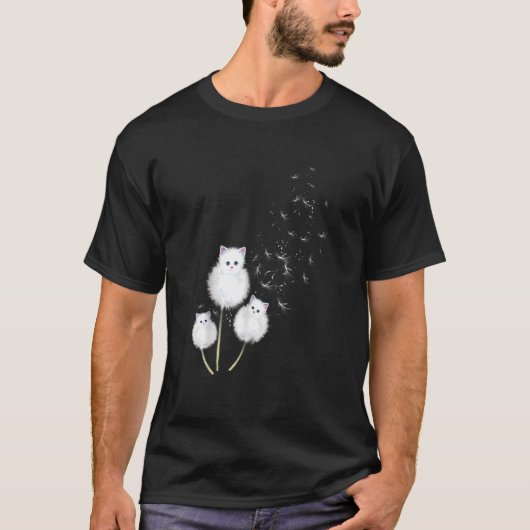 T-shirt Chat Dandelion Flower SKT (Devant)