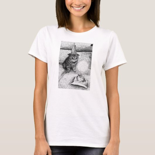 T-shirt Chat d'anniversaire (Devant)