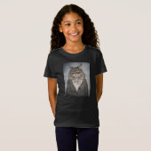 T-Shirt Chat dans des vêtements (Devant entier)