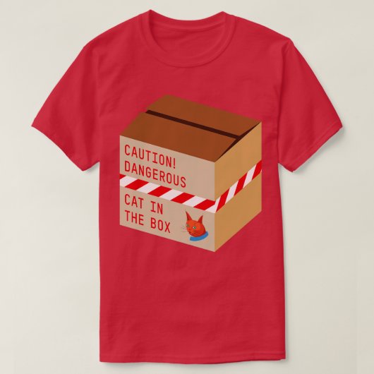 T-shirt Chat Dans La Boîte (Design devant)