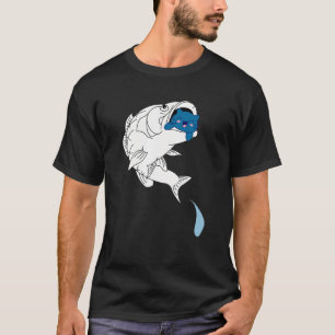 T-shirt Chat Dans La Bouche De Poisson Chat Poisson  Pêche