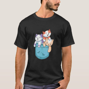 T-shirt Chat Dans La Poche Animal Dans Votre Pochette Grap