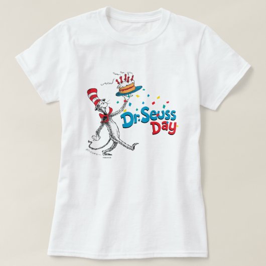 T-shirt Chat dans le Casquette | Dr Seuss Day (Design devant)