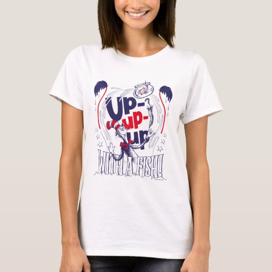 T-shirt Chat dans le Casquette | Montez Avec Un Poisson (Devant)