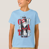 T-shirt Chat dans le Casquette | Texte B&W (Devant)