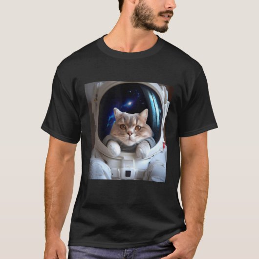 T-shirt Chat dans l'espace (Devant)