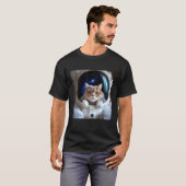 T-shirt Chat dans l'espace (Devant entier)