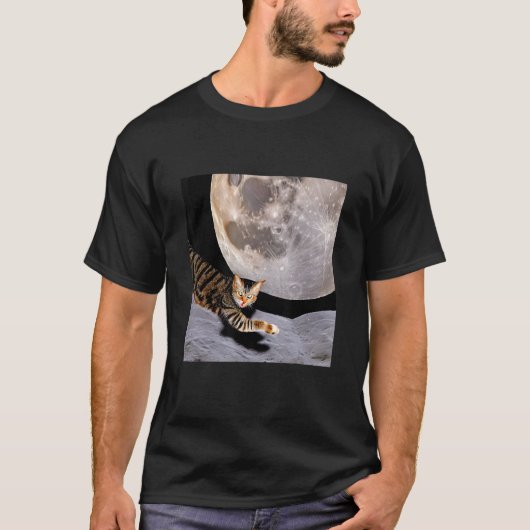 T-shirt Chat dans l'espace extra-atmosphérique Mignon chat (Devant)