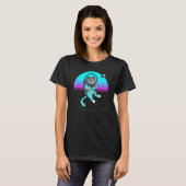T-shirt Chat dans l'espace Space Cat Nerd 2 (Devant entier)