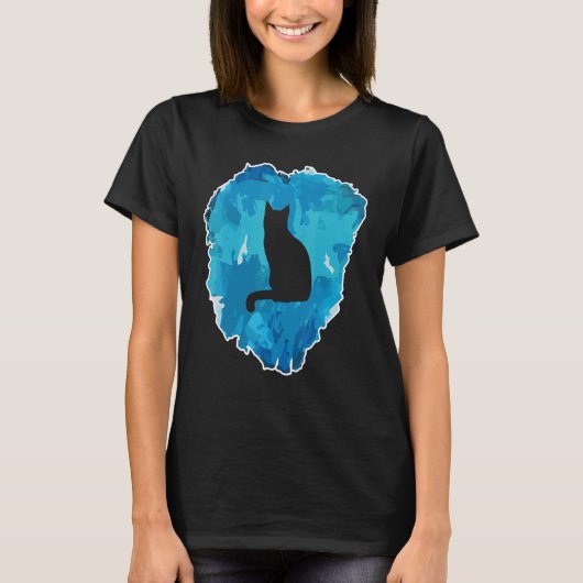 T-shirt Chat Dans Un Bloc De Glace Pour L'éternité (Devant)