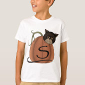 T-shirt Chat Dans Un Citrouille (Devant)