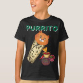 T-shirt Chat Dans Un Purrito | Anniversaire Pour Fils (Devant)
