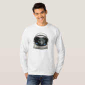T-shirt Chat d'astronaute de casque d'espace (Devant entier)
