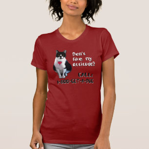 T-shirt Chat d'attitude