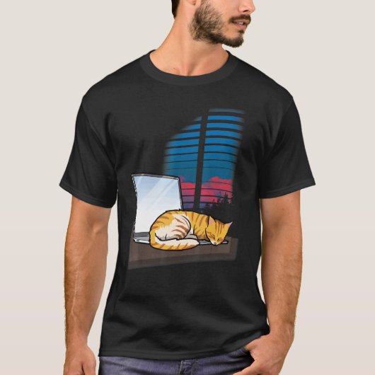 T-shirt Chat de bureau (Devant)