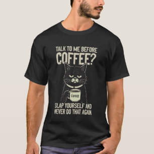 T-shirt Chat de café drôle Amateur de caféine Café