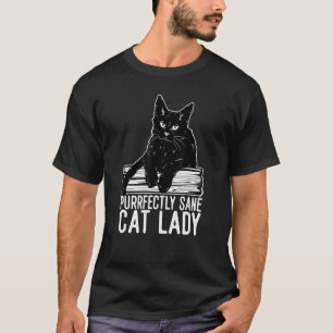 T-shirt Chat de chat Lady et réserver nerd