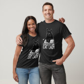 T-shirt Chat de chat Lady et réserver nerd (Unisexe)