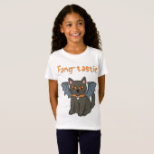 T-Shirt Chat de chaume d'Halloween (Devant entier)