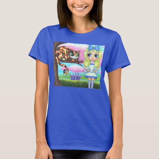 T-shirt Chat de Cheshire dans un arbre Alice au pays des (Devant)