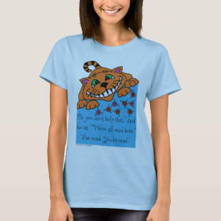 T-shirt Chat de Cheshire je suis fou - Alice au pays des