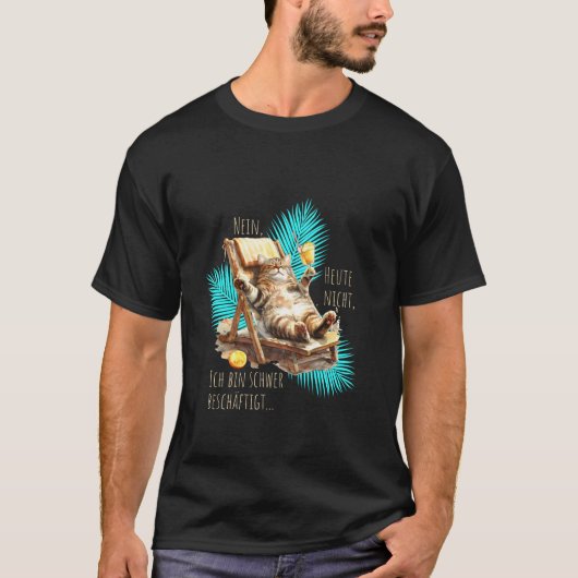 T-shirt Chat de cocktail d'été avec citation drôle (Devant)