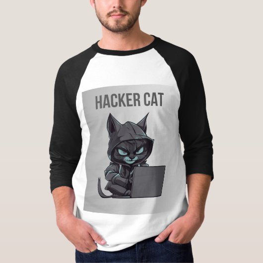 T-shirt Chat de codage : Whiskers et Bytes (Devant)