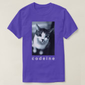 T-shirt Chat de Codéine amusant  (Design devant)