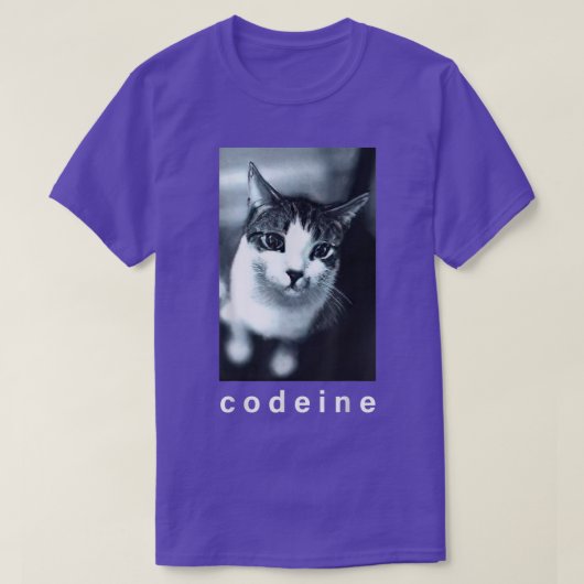 T-shirt Chat de Codéine amusant  (Design devant)