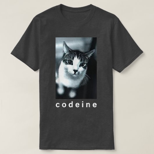 T-shirt Chat de Codéine amusant (Design devant)