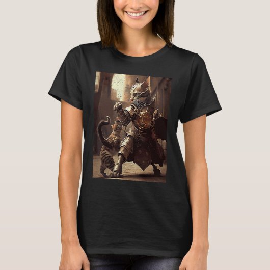 T-shirt Chat de combat Steampunk (Devant)