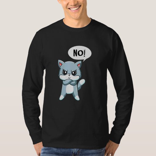 T-shirt Chat de déclaration en colère (Devant)