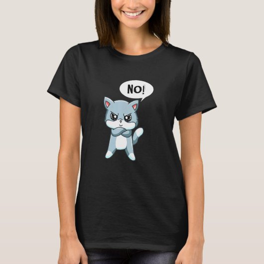 T-shirt Chat de déclaration en colère (Devant)