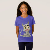 T-Shirt Chat de dessin adorable (Devant entier)