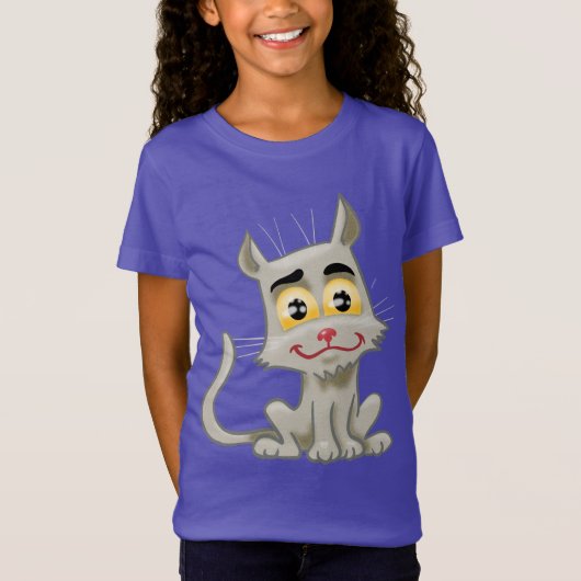 T-Shirt Chat de dessin adorable (Devant)