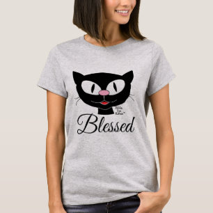 T-shirt Chat de dessin animé spirituel souriant béni