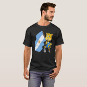 T-shirt chat de fan argentin (Devant entier)