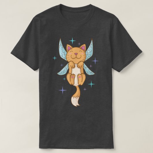 T-shirt Chat de fée avec ailes (Design devant)