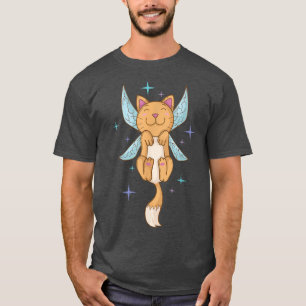 T-shirt Chat de fée avec ailes