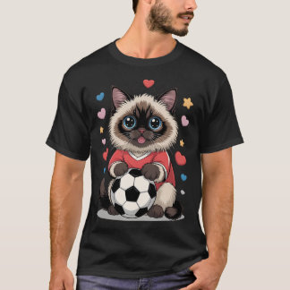 T-shirt Chat de foot Kawaii Just Girl qui aime Birman Winn