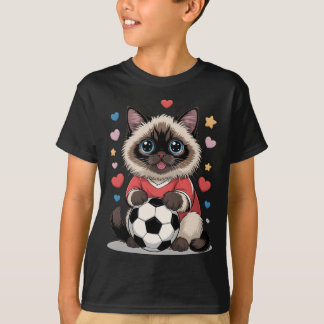 T-shirt Chat de foot Kawaii Juste Fille Qui Aime Birman Wi