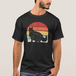 T-shirt Chat de forêt norvégien rétro vintage