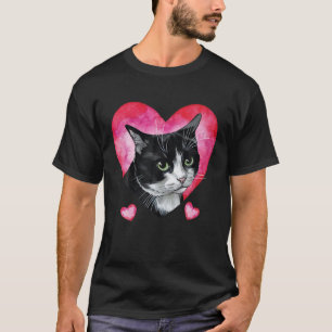 T-shirt Chat de gingembre amusant Chat de Kitten noir amou