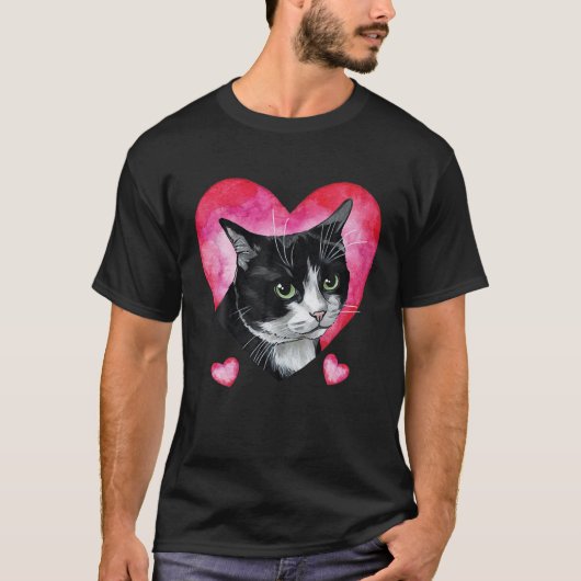 T-shirt Chat de gingembre amusant Chat de Kitten noir amou (Devant)