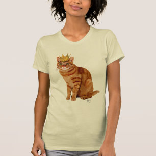 T-shirt Chat de gingembre avec couronne