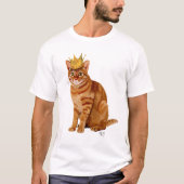 T-shirt Chat de gingembre avec couronne (Devant)