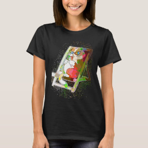 T-shirt Chat de glace coloré éclaboussé de peinture
