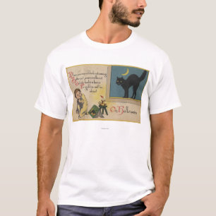 T-shirt Chat de Halloween GreetingBlack