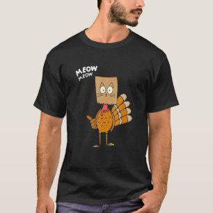 T-shirt Chat de Hanksgiving Urkey Faux Chat Miaou Hanksgiv